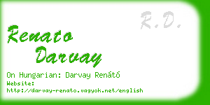 renato darvay business card